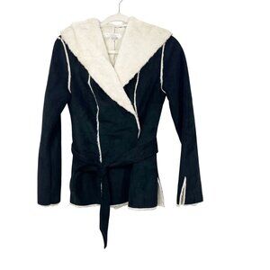 Vintage White House Black Market Penny Lane Jacket Faux Fur Y2K Bratz - Size XS